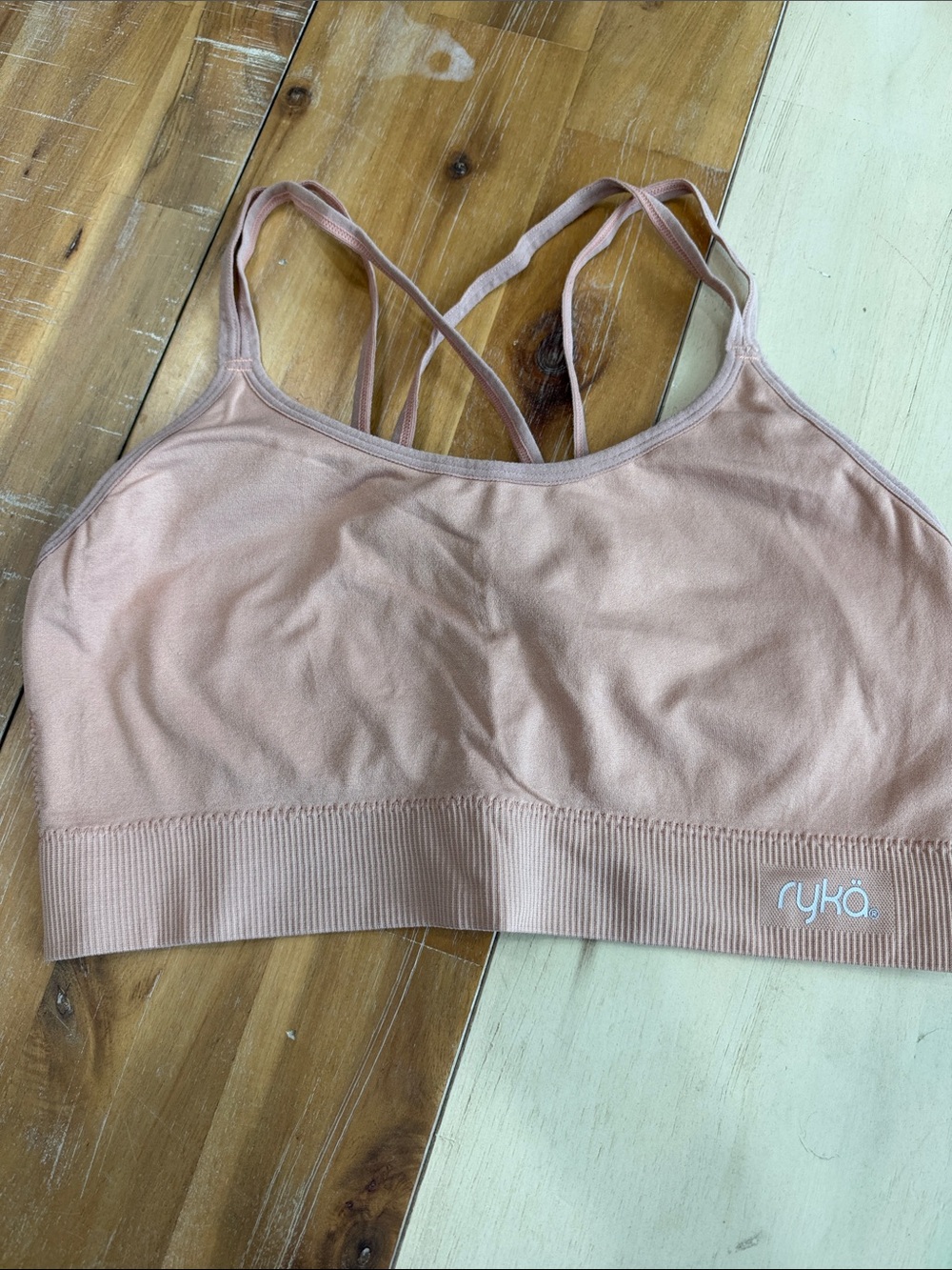 Ryka Dusty Rose Seamless Double-Strap Sports Bra